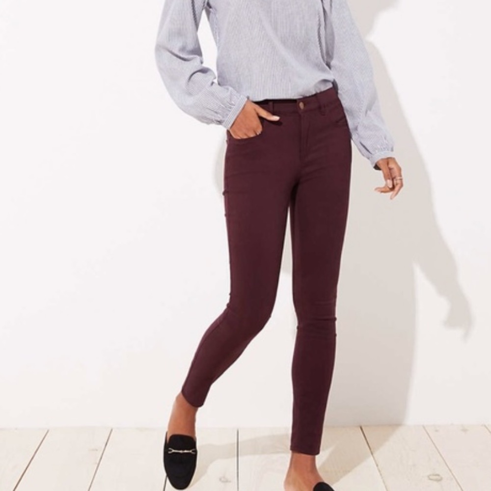 Loft maroon jean legging